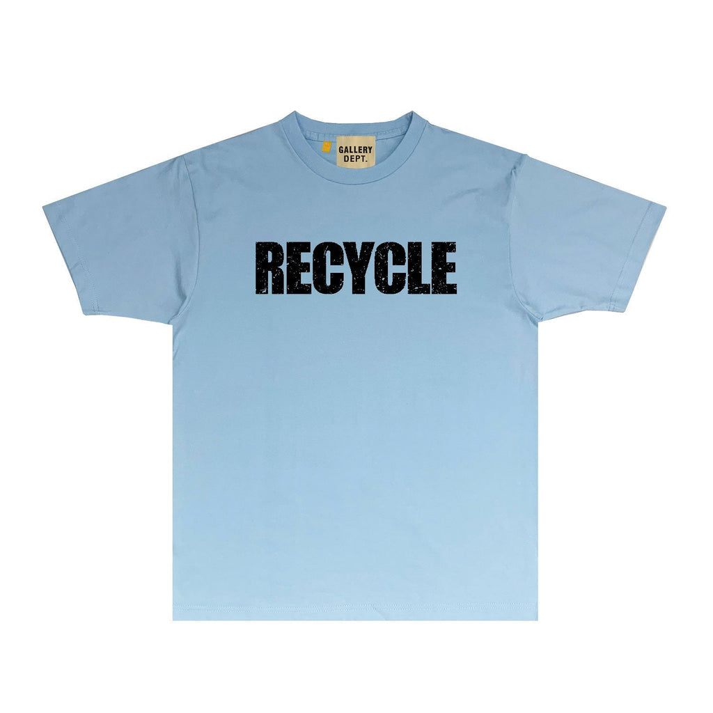 Gallery Dept T Shirt Retro Printed Loose Short-Sleeved Shirt