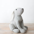Grey Stripe Rabbit Doorstop