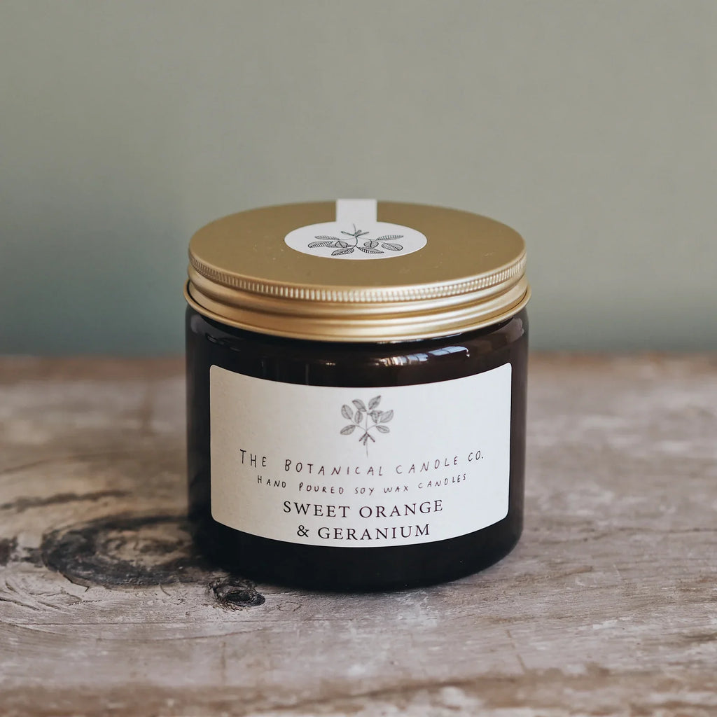 Sweet Orange & Geranium Scented Candle - 3 sizes