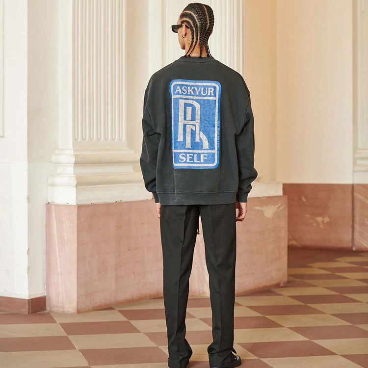 Askyurself Hoodie Terry round Neck Sweater
