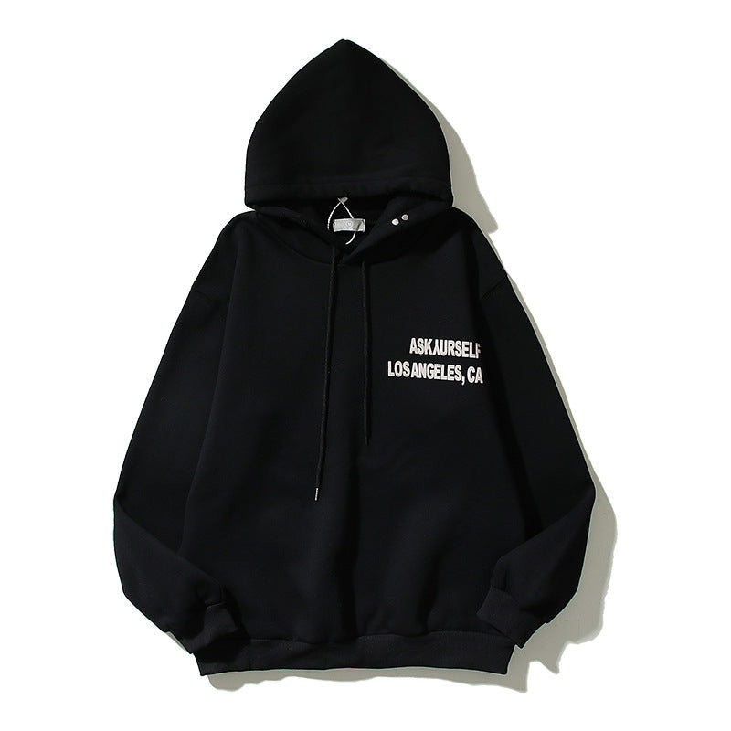 Askyurself Hoodie Printed Hoodie Sweater Casual Coat