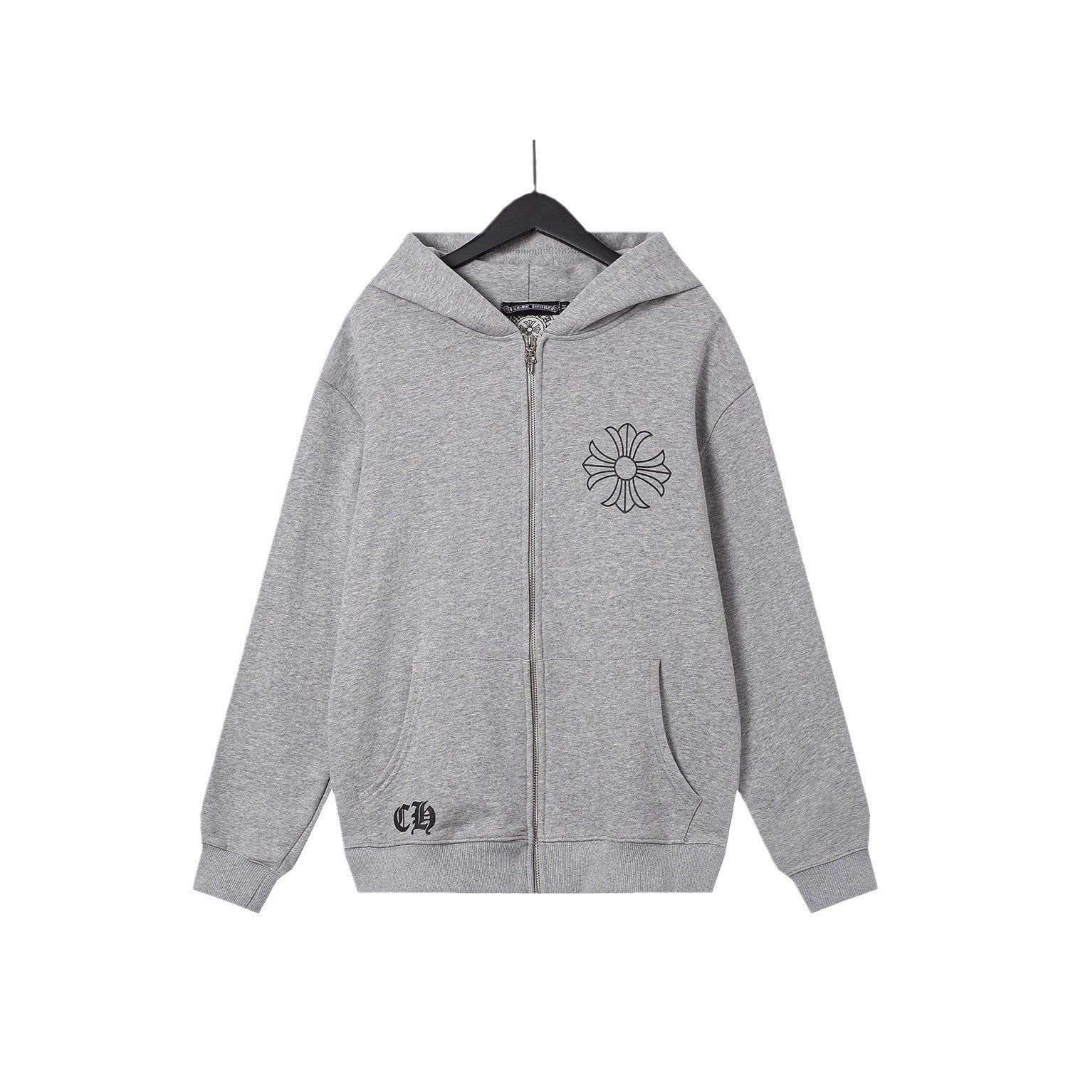 Chrome Heart Hoodie Crowe Hooded Sweater Cardigan Zip Long Sleeve Jacket