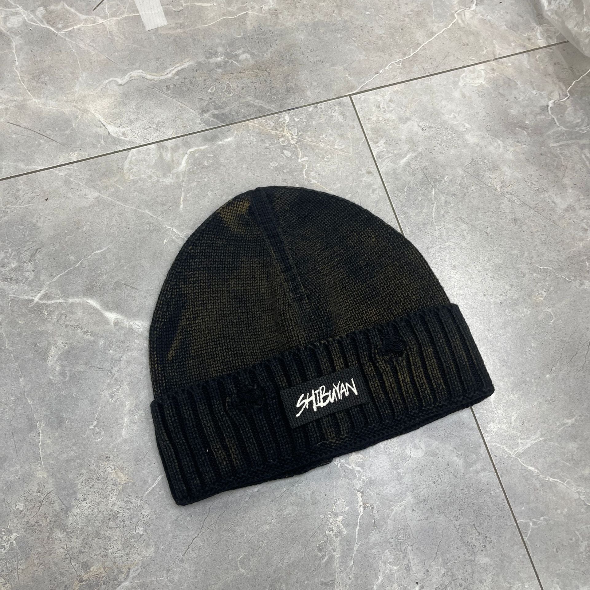 Chrome Heart Beanie Frayed Knitted Hat Korean Version Simple Warm Ear Protector Wool Hat