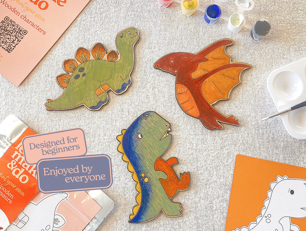 Paint Your Own Wooden Dinosaurs Kit
